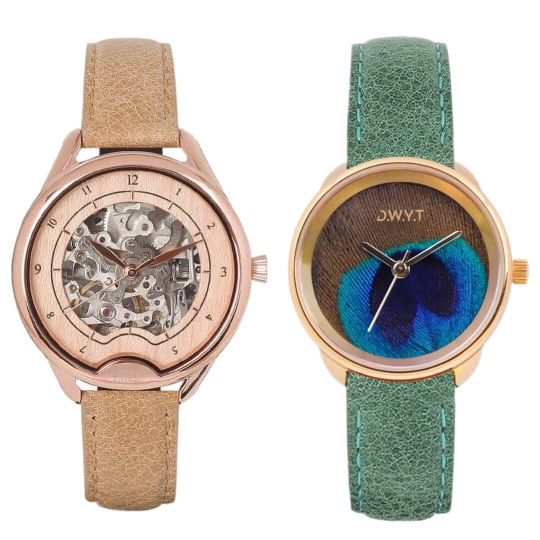 Side by Side: The Odyssey Petite Automatic vs. The L'PLUME Peacock Dial Watch