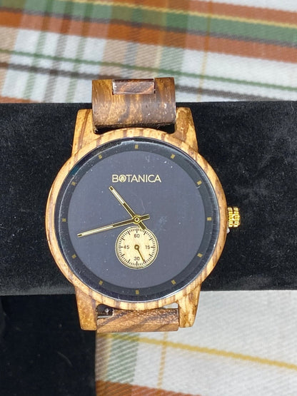All Wood Unisex Watch from Botanica- 40mm, Zebra Wood