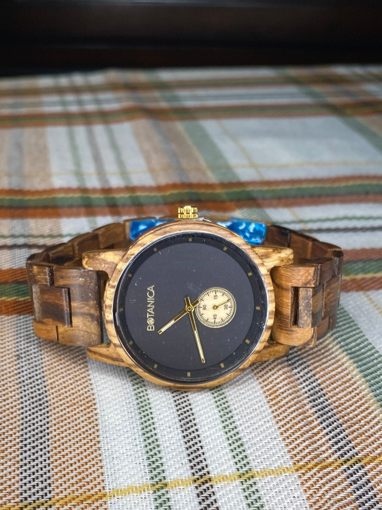 All Wood Unisex Watch from Botanica- 40mm, Zebra Wood