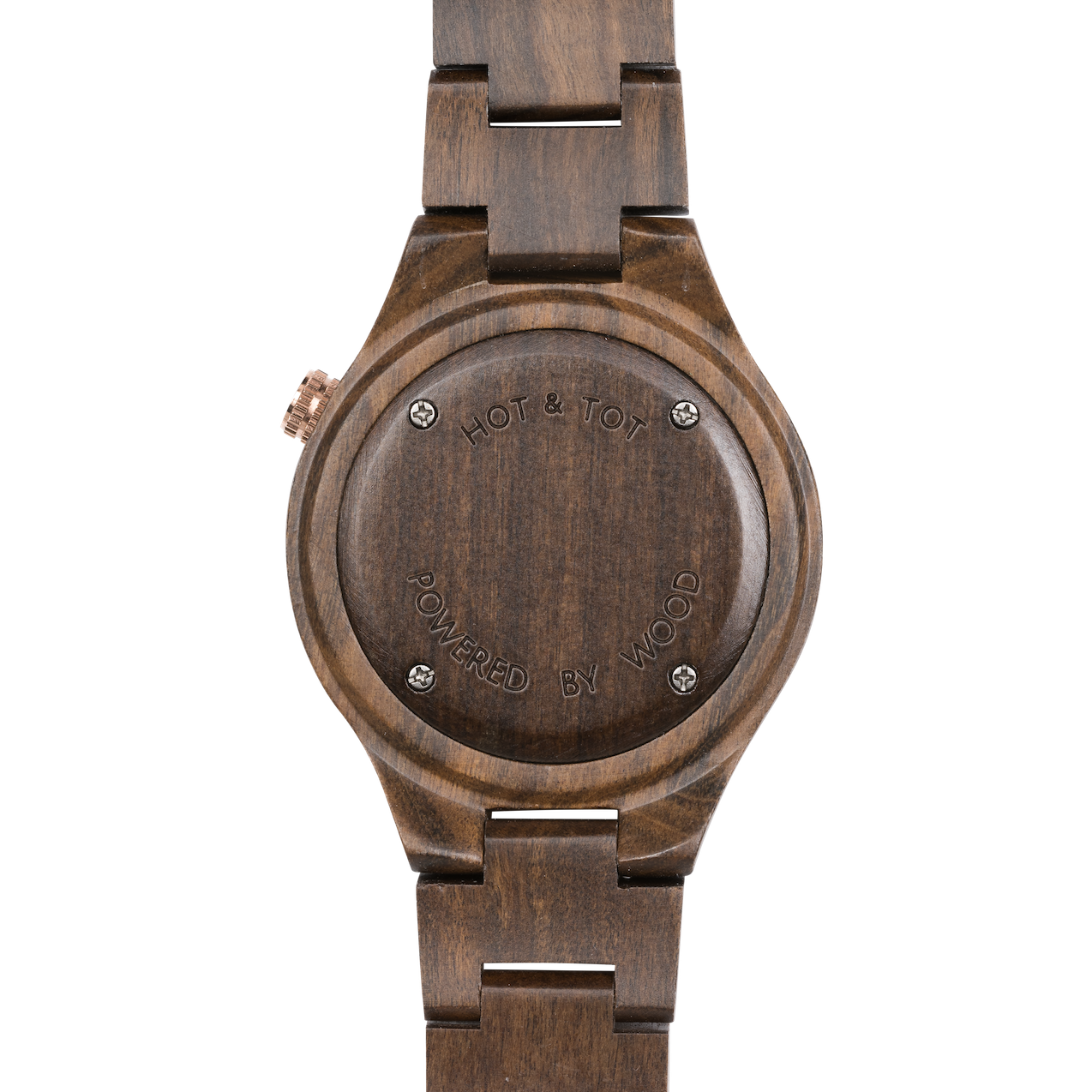 Bixie Unisex Wood Watch from HOT&TOT-40mm, Sandalwood - Minutes Hours Days Watch Emporium 