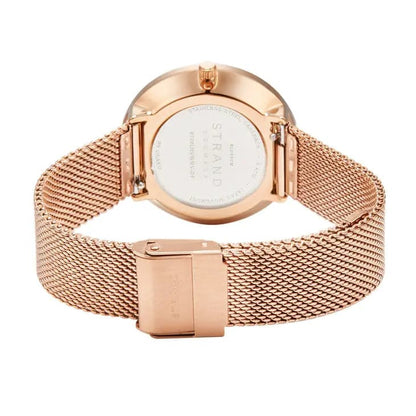 Blossom Floral Watch for Women in Rose Gold with Mesh Strap by Strand