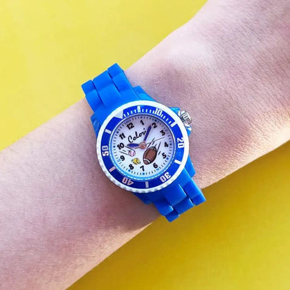 Kids Watch with Sports Equipment Dial by Colori - Blue