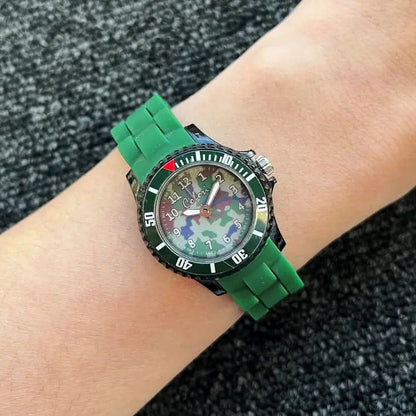 Kids Watch with Camouflage Dial by Colori - Dark Green