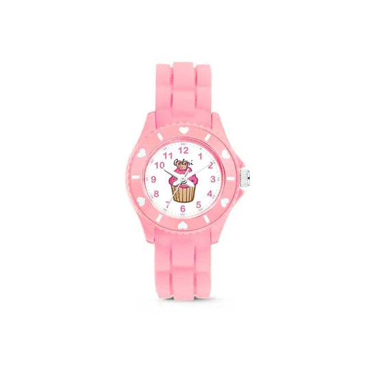 Kids Watch with Cupcake Dial by Colori - Light Pink