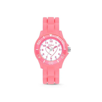Kids Watch with Pink Heart Dial by Colori - Pink