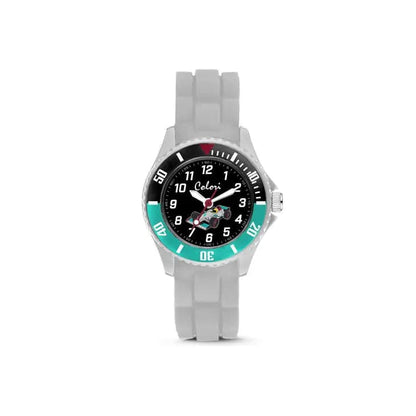 Kids Watch with Race Car Dial by Colori - Gray/Teal