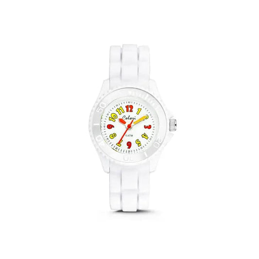 Kids Watch with Bold Number Dial by Colori - White