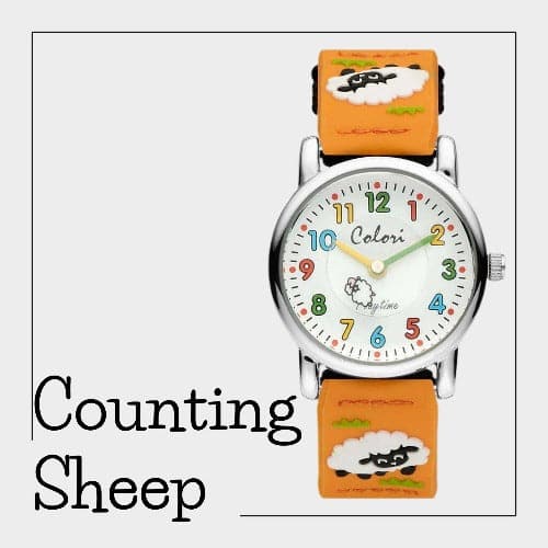 'Counting Sheep' Kids Watch from Colori in Orange Multi with Mixed Straps- 28mm - MinutesHoursDays