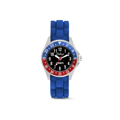 Colori Duotone Sports Watch for Kids in Red and Blue with Silicone Straps