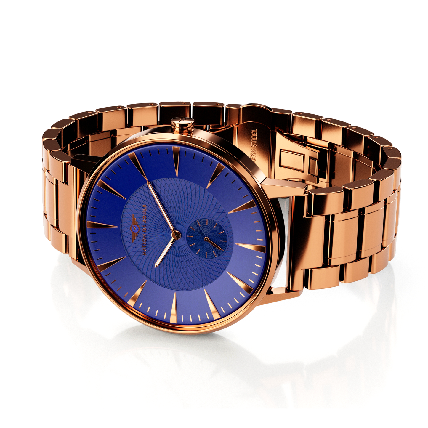 Eclipse Men's Watch from Nation of Souls - Rose Gold/Blue Dial