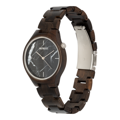 Foresta Unisex Wood Watch from HOT&TOT-40mm, Sandalwood - Minutes Hours Days Watch Emporium 
