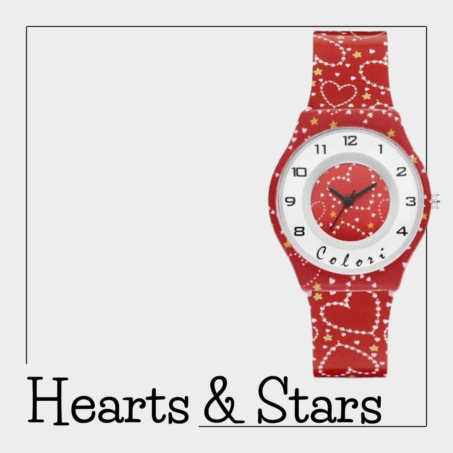 Kids Watch with Heart Dial by Colori - Red