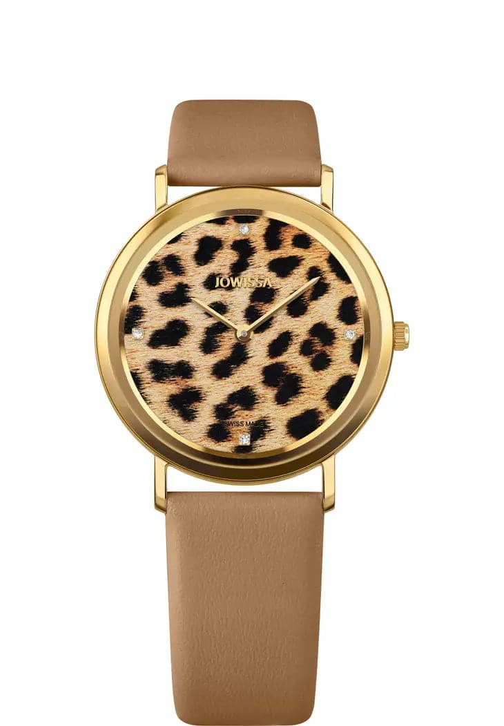 'Into the Wild' Jungle Print Ladies Watch from Jowissa - Tan