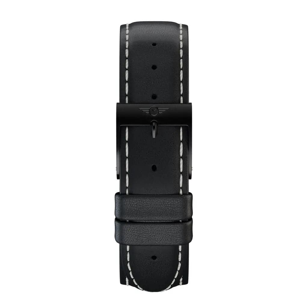 Nation of Souls Watch Bands in Cushioned Leather - Black w/Black