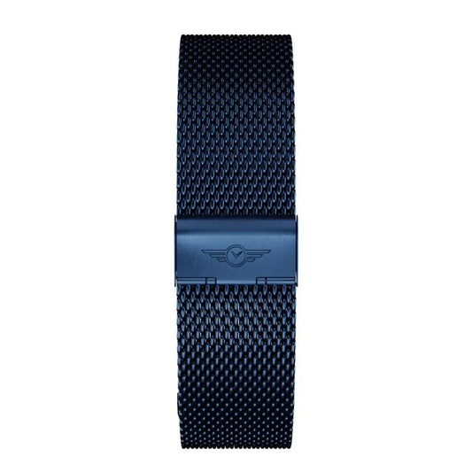 Nation of Souls Watch Bands in Stainless Steel Mesh - Dark Blue