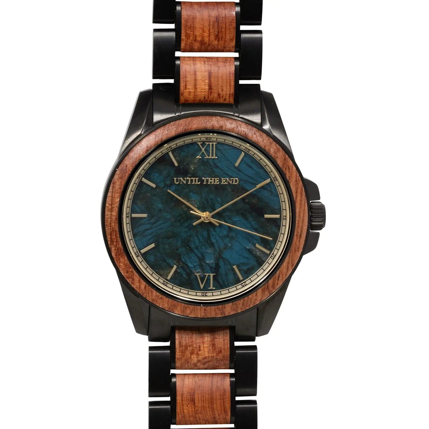 Polaris Men's Wood Watch from HOT&TOT - 44mm, Rosewood - Minutes Hours Days Watch Emporium 