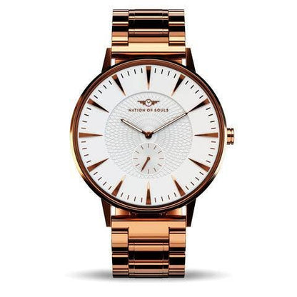 Eclipse Men's Watch from Nation of Souls - Rose Gold w/White Dial