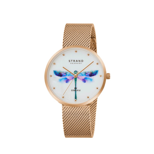 Dragonfly Ladies Watch from STRAND- Gold