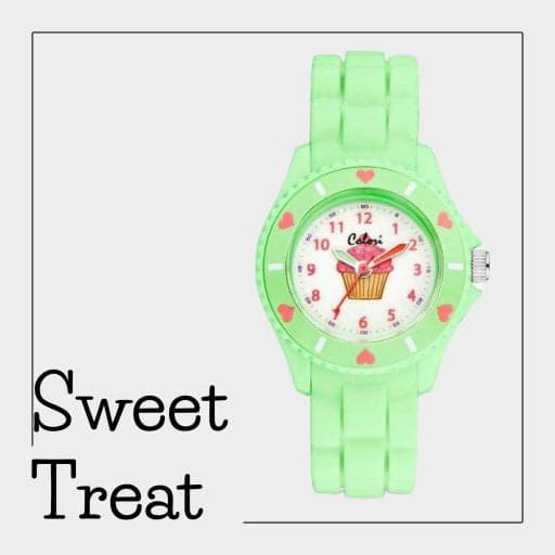 Kids Watch with Cupcake Dial by Colori - Mint Green