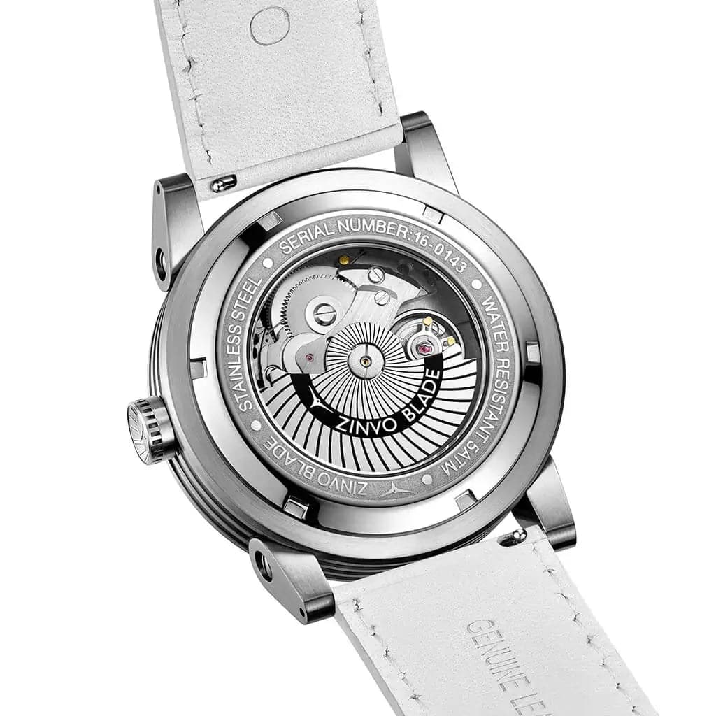 Blade Men's Automatic Watch in White from ZINVO