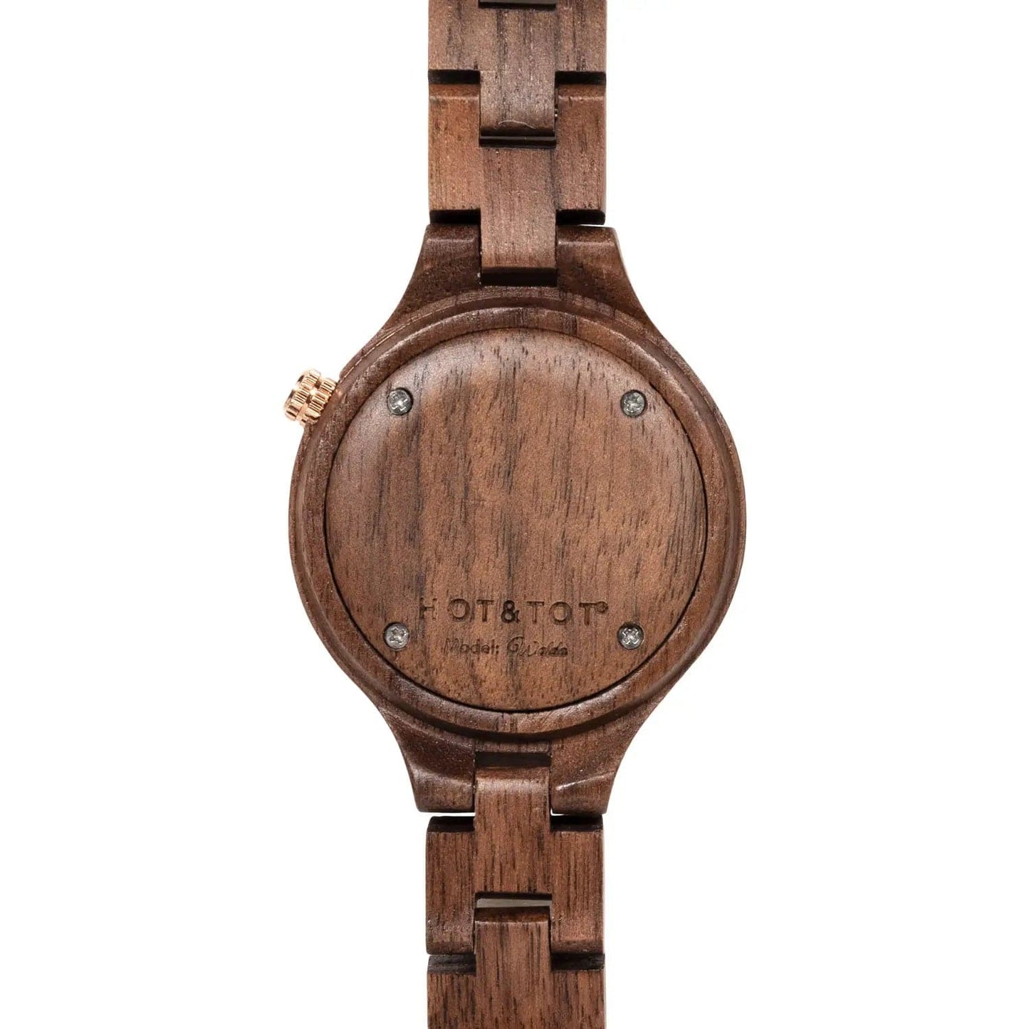 Walda Petite Wood Watch from HOT&TOT -35mm, Walnut - Minutes Hours Days Watch Emporium 