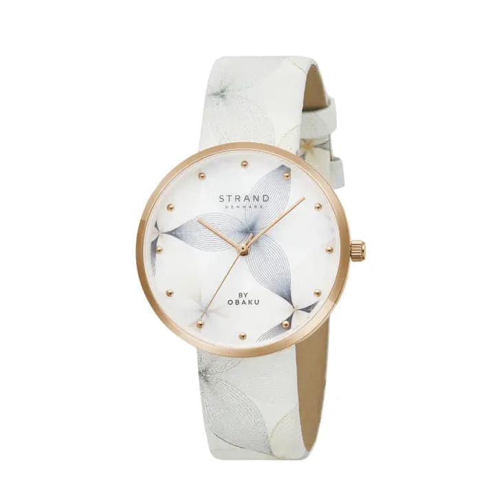 Floral Ladies Watch from STRAND- Tropical White