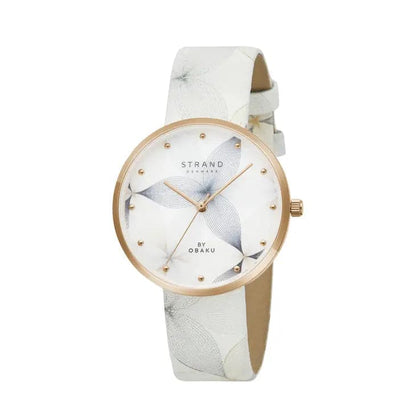Floral Ladies Watch from STRAND- Tropical White
