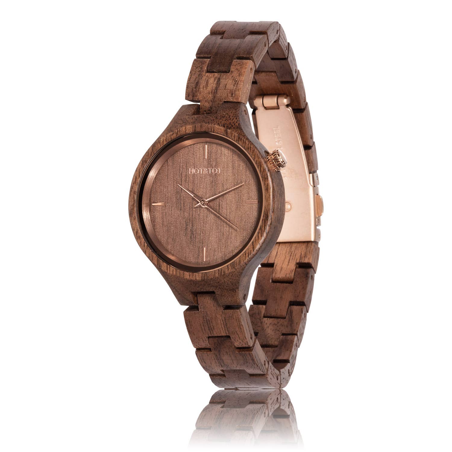 WALDA | Wood watch for women | Sustainable | Rose gold - MinutesHoursDays