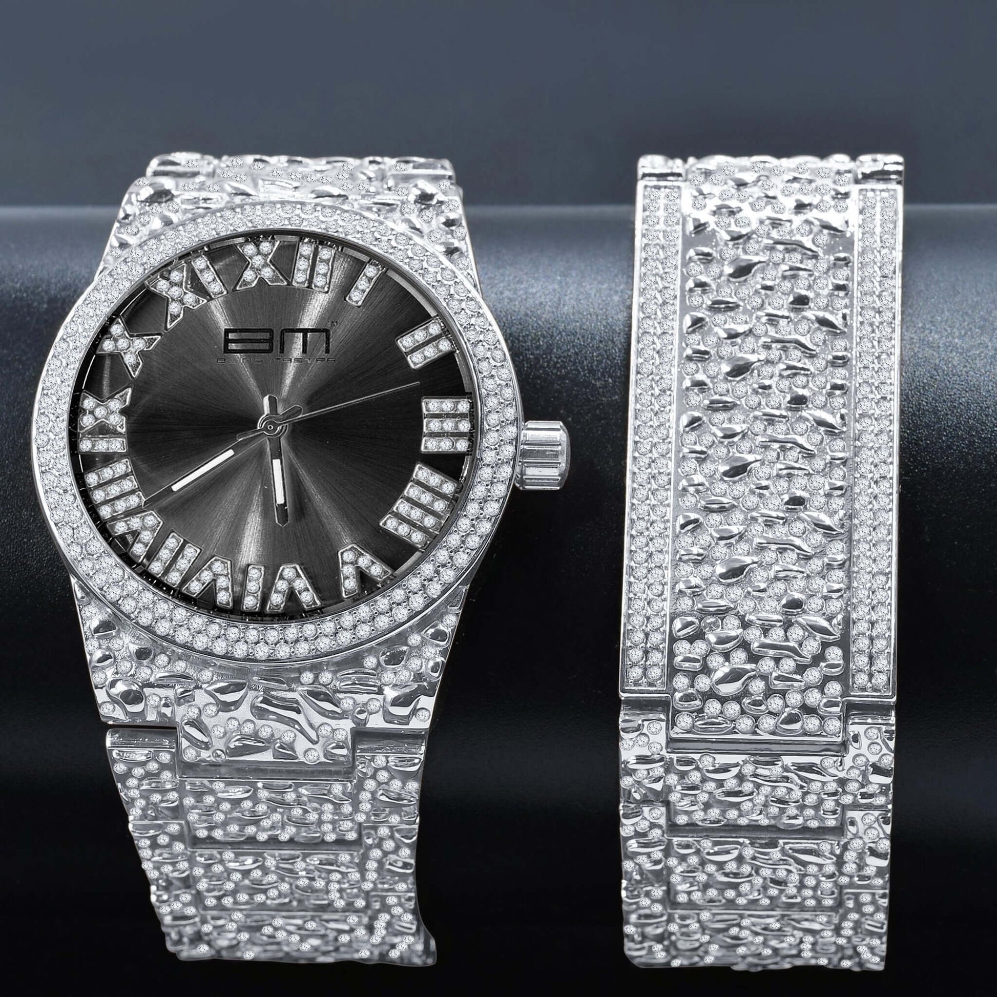 Men's Dress Watch | Silver/Black | Stainless | 42mm | Quartz - MinutesHoursDays