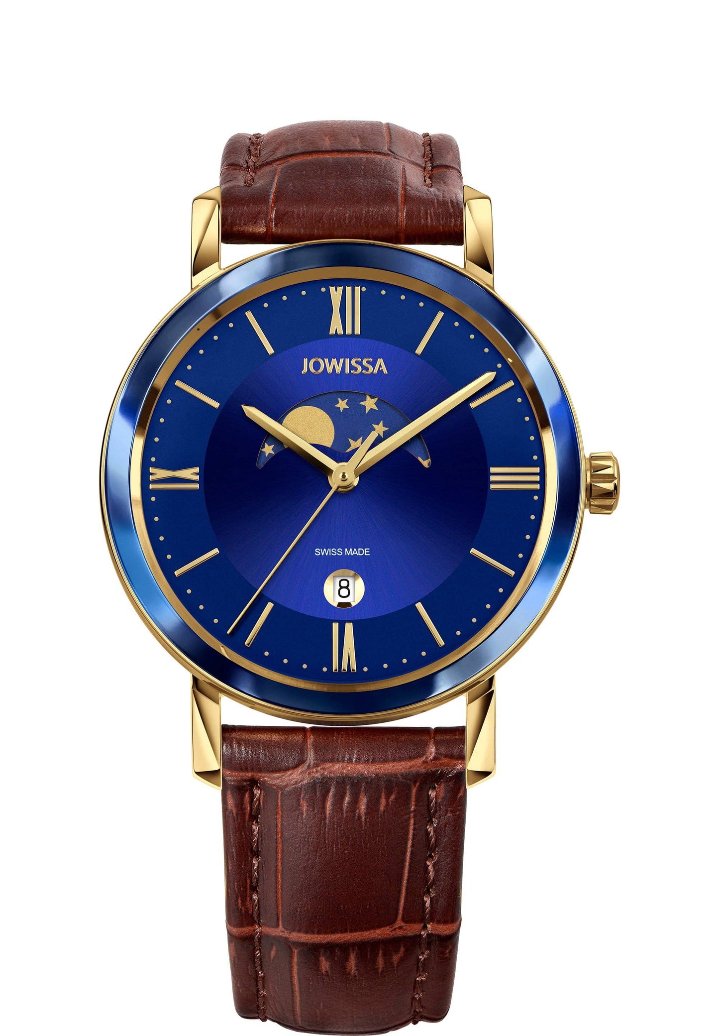 Magno Men's Watch | Blue/Brown | Leather | 40mm | Quartz - MinutesHoursDays