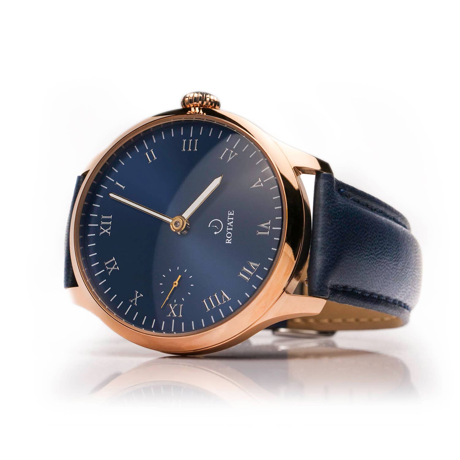 Rotate Watch Kit | Gold/Blue | Leather | 42mm | Quartz - MinutesHoursDays